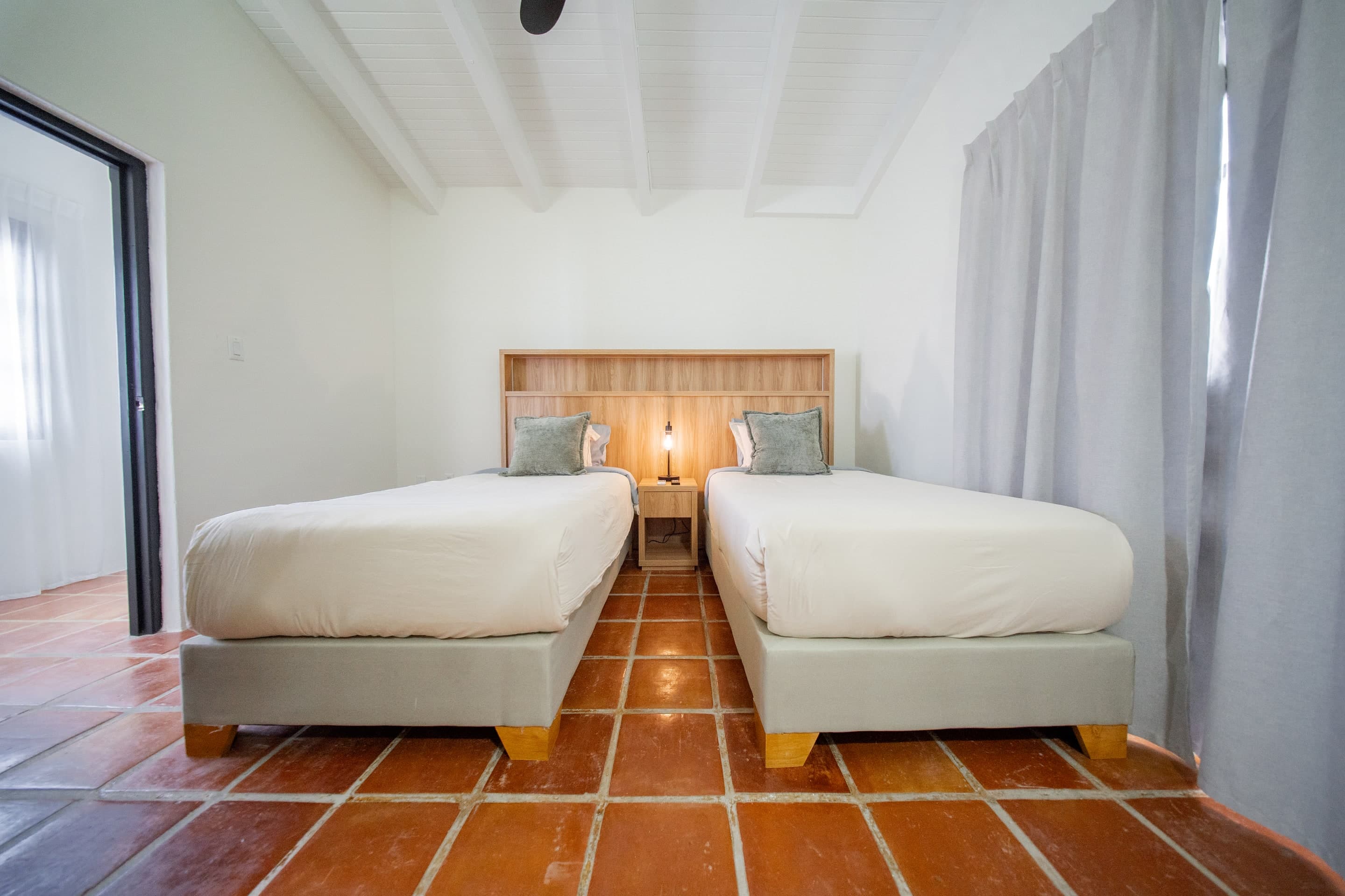 Twin bedroom with XL twin beds at The Villa Elizabeth
